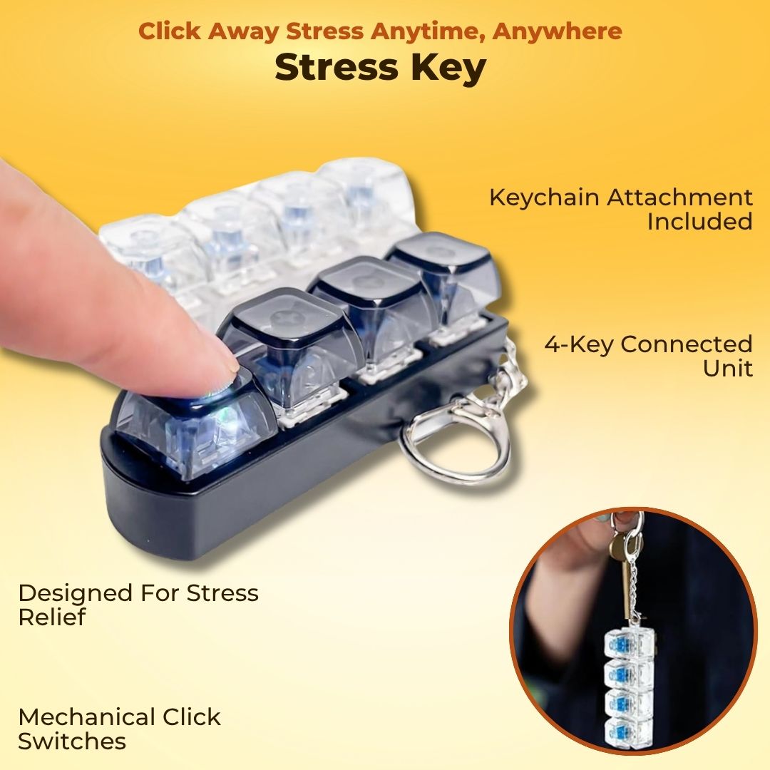 Stress & Anxiety Relief Keychain fidget : Get Relief from Stress & Anxiety in 3 minutes