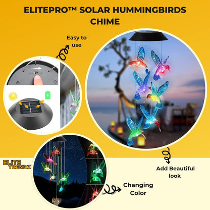 ELITEPRO™ Solar Hummingbirds Chime