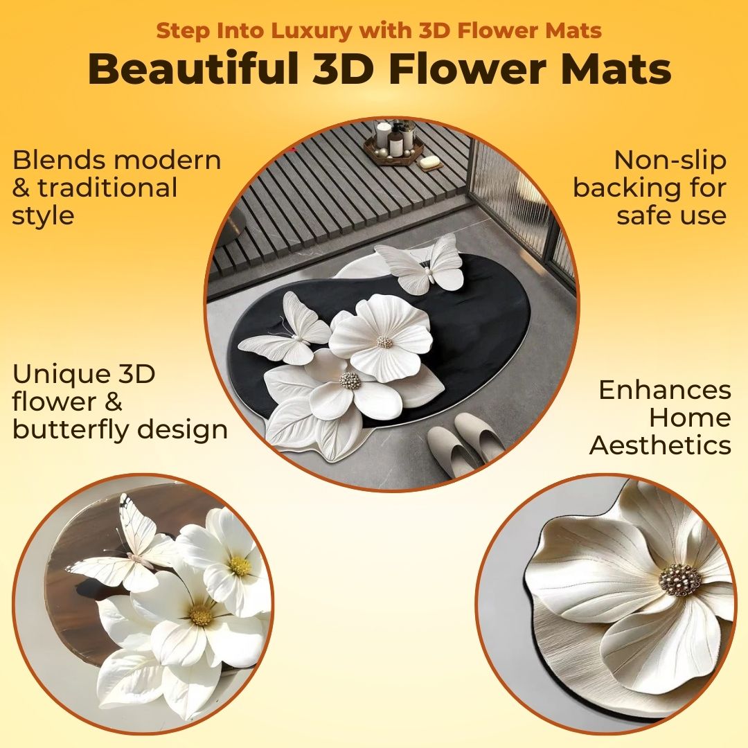 Beautiful 3D Flower Mats