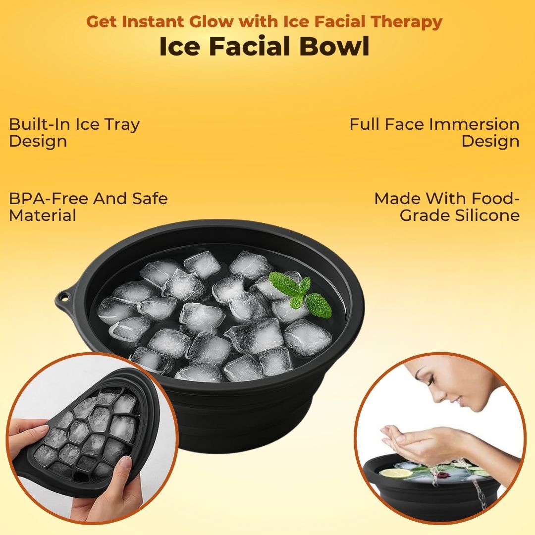 Collapsible Facial Ice Bowl : For Celebrity like Glowing skin in Summers - High Demand 🔥