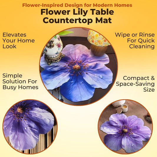 Flower Lily Table Countertop Mats