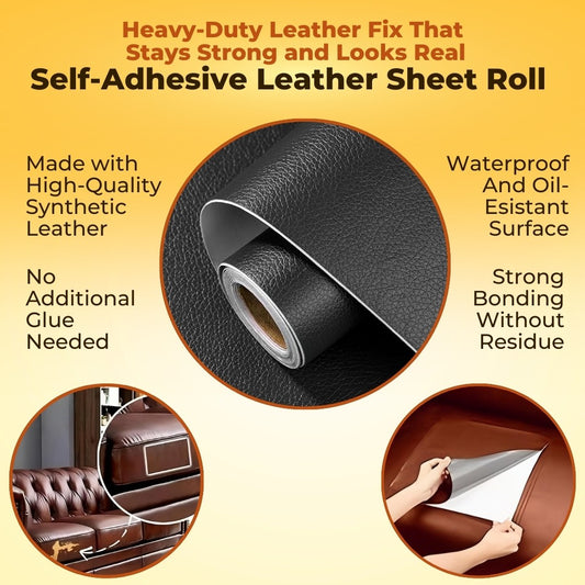 Quick & Easy Repair Self-Adhesive Leather Sheet Roll (2.5 Meter)