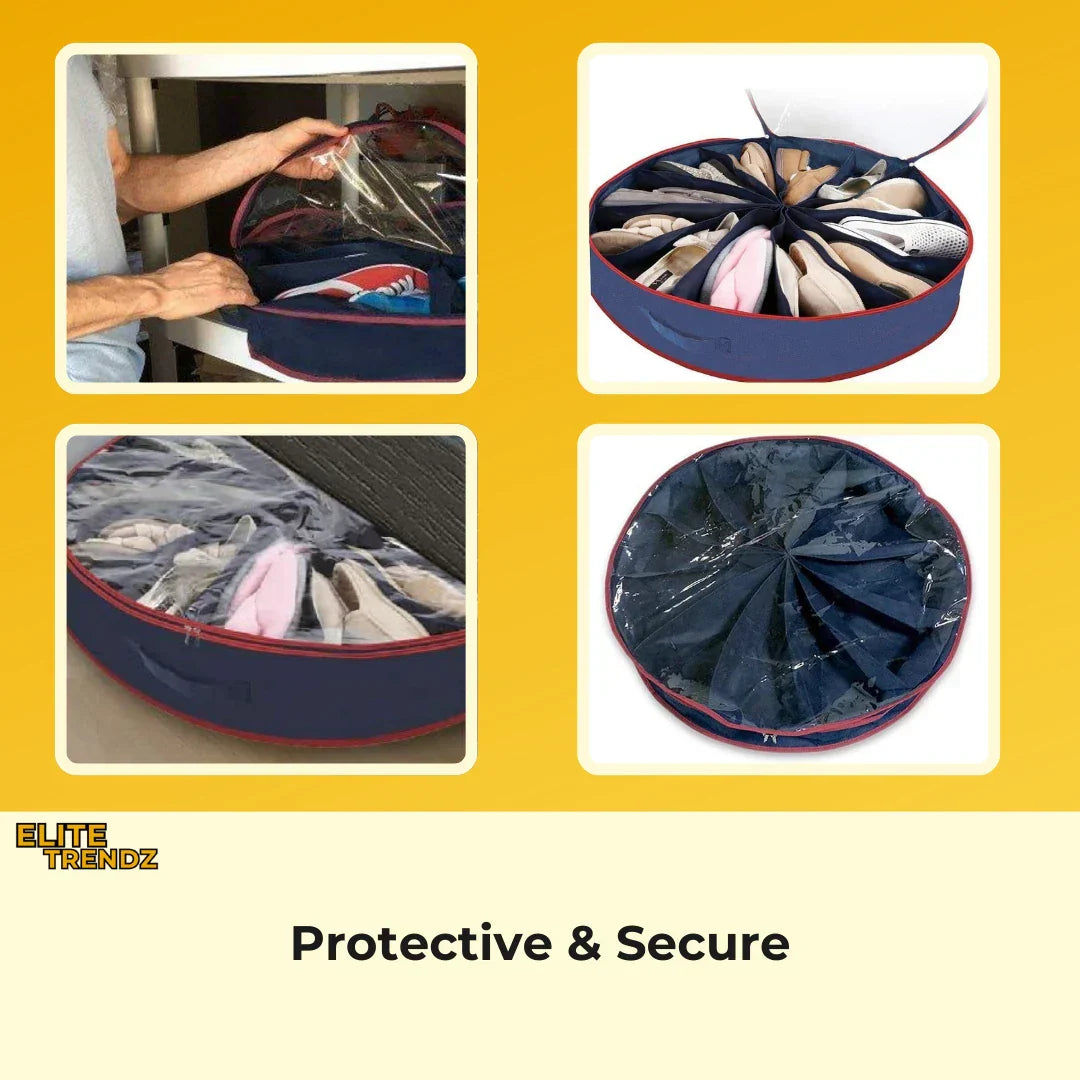 ELITEPRO™ PREMIUM SHOE ORGANIZER: 12 DIVIDED SECTIONS FOR SHOE STORAGE