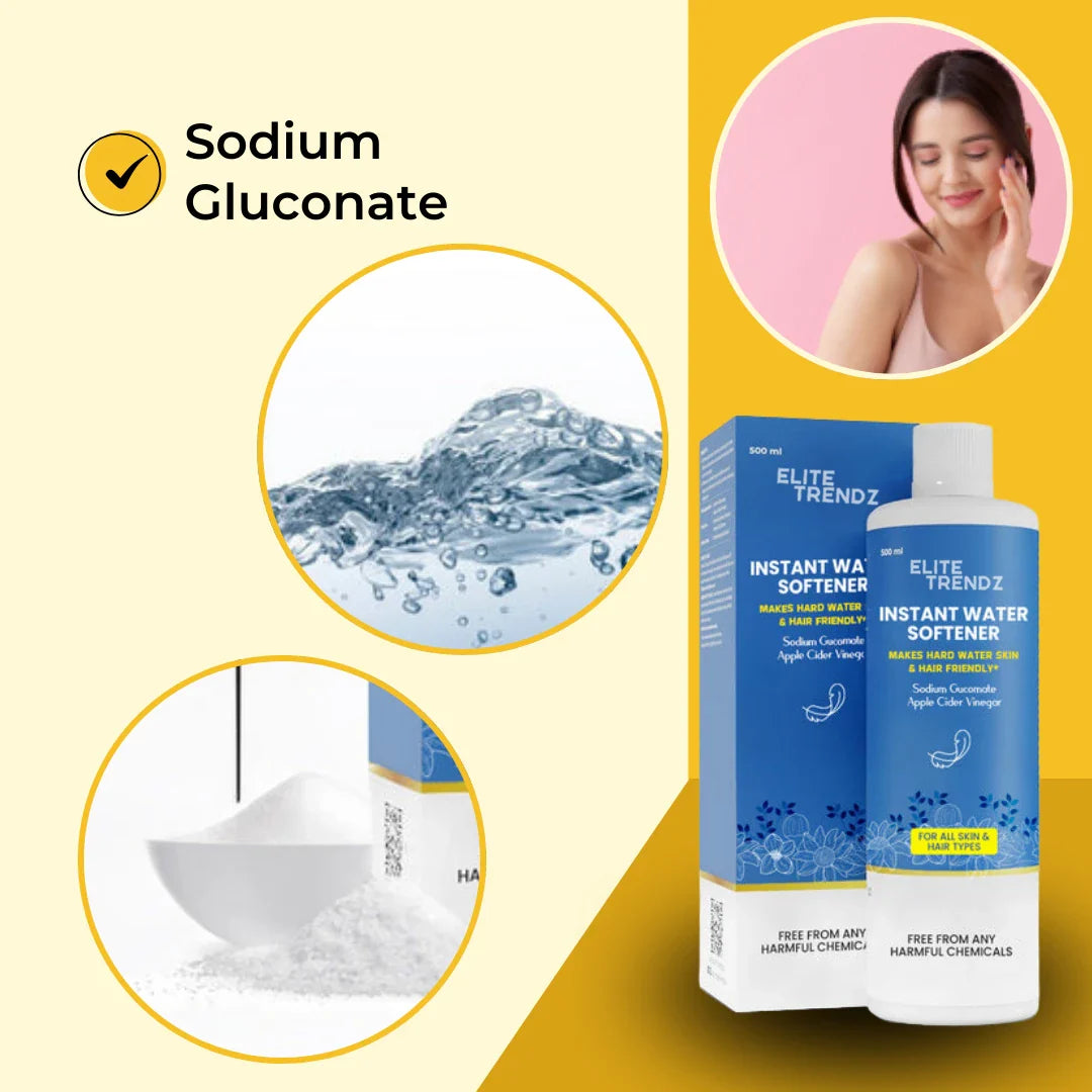 ELITEPRO™ Instant Water Softener (Pack Of 2), Makes Your Water Hair & Skin Friendly | Reduces Hair Fall & Skin Itching | Disables Hardness & Maintains pH Level | Non Toxic and 100% Safe | 200 ml