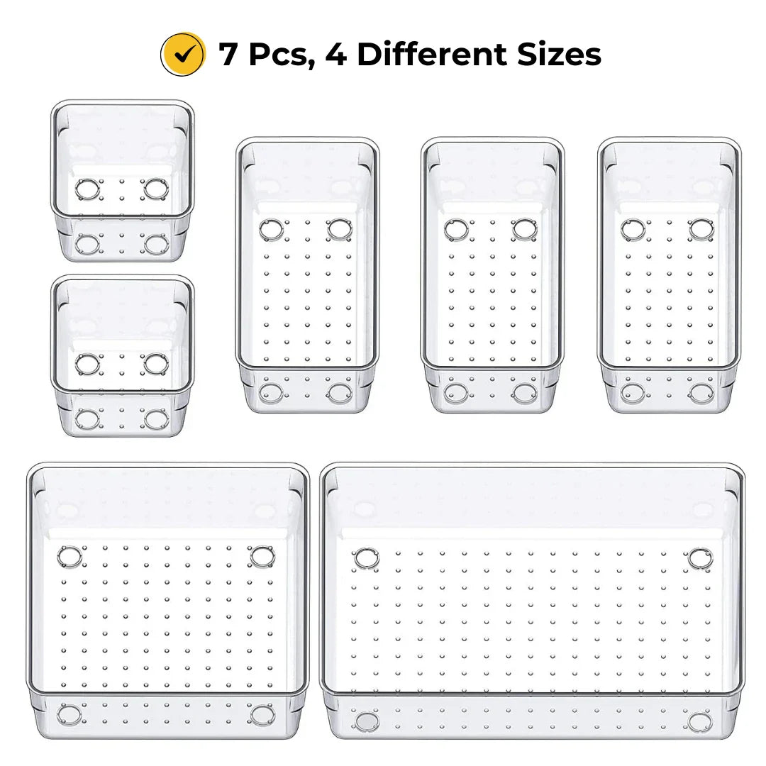 ELITEPRO™ Clear Drawer Organizer Tray Set
