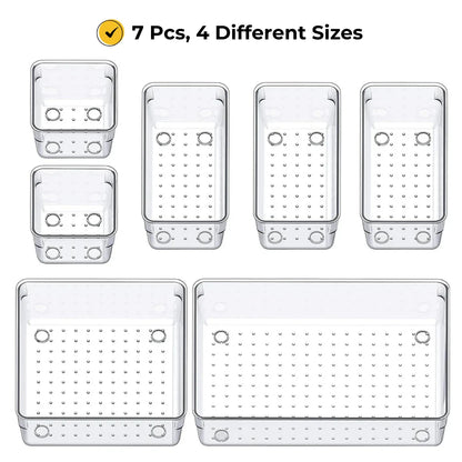 ELITEPRO™ Clear Drawer Organizer Tray Set