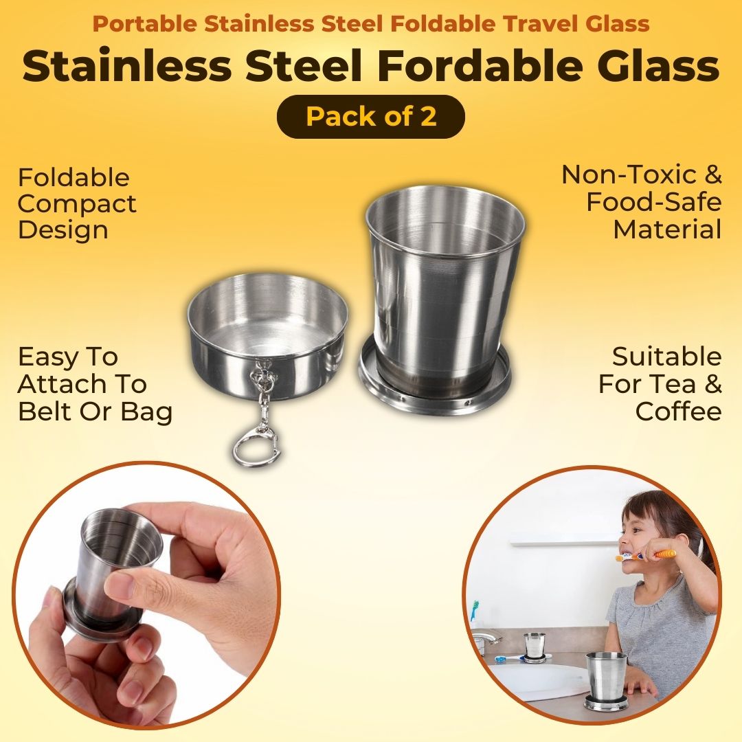 Stainless Steel Fordable Glass