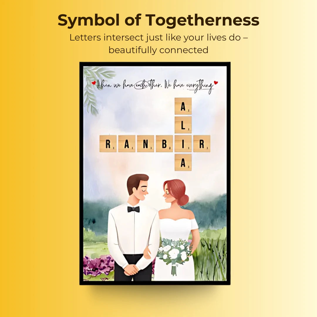 Family Crossword Puzzle Wall Frame