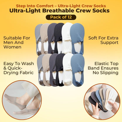 Ultra-Light Breathable Crew Socks