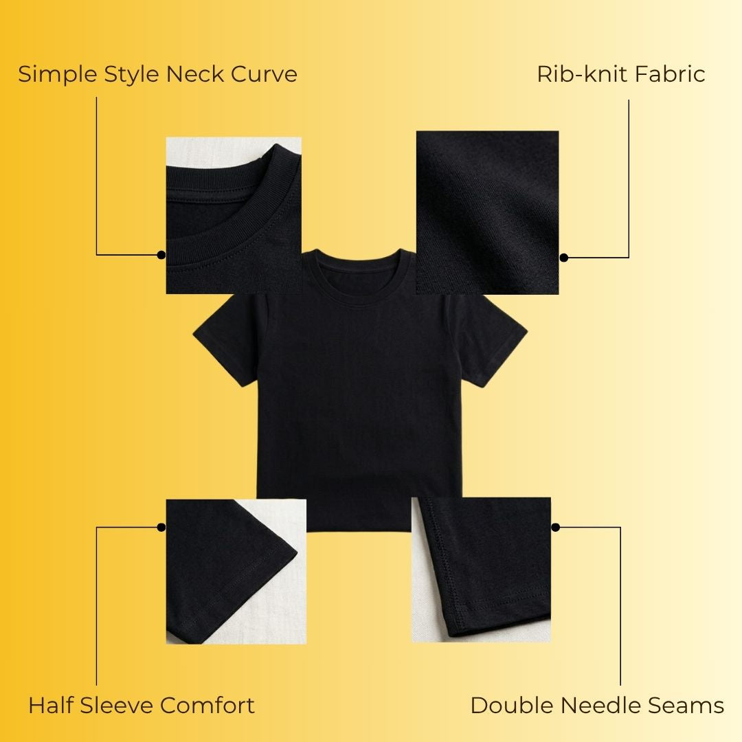 Cotton Multicolor T-shirts Pack of 3 - 220 gsm