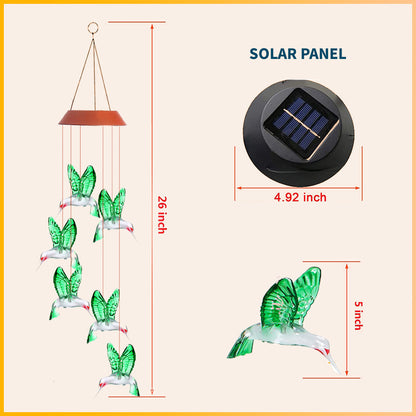 ELITEPRO™ Solar Hummingbirds Chime