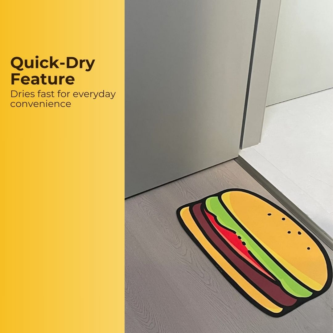 3D Hamburger Floor Mat