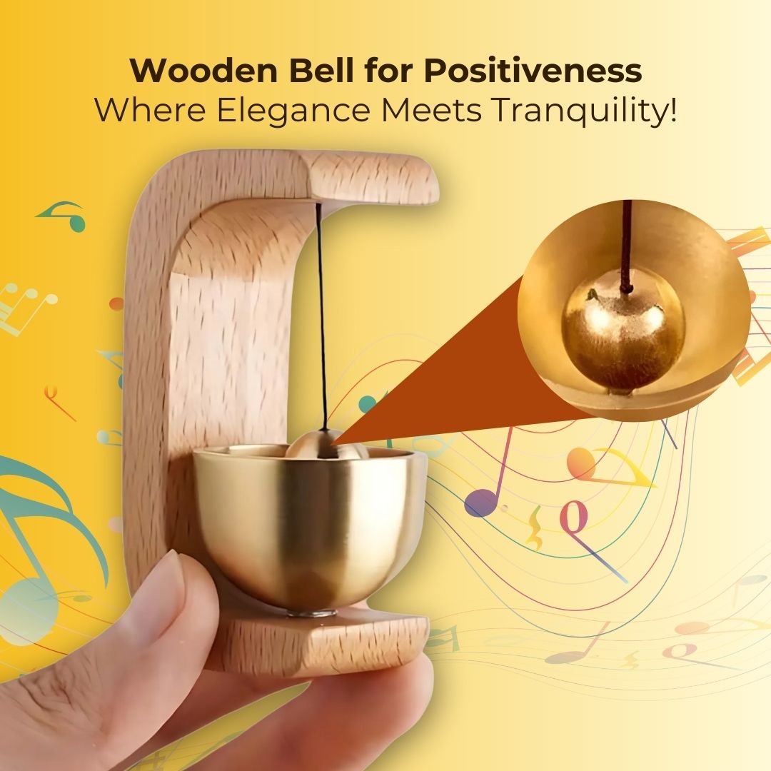 Wooden Spiritual Bell For Positiveness & Peace