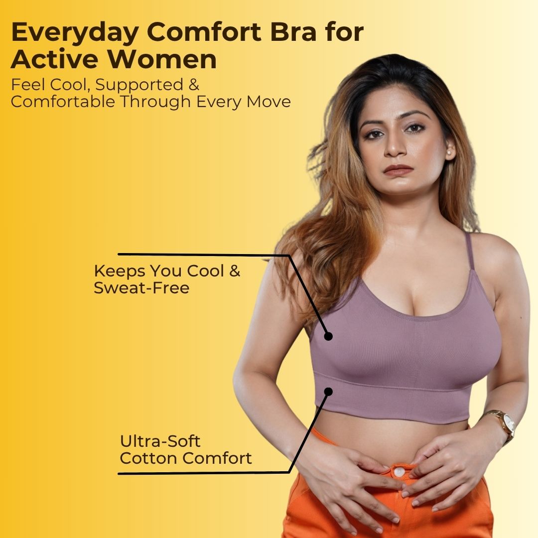 Sweat absorbing Seamless comfortable Bra for summers - Pack Of 3