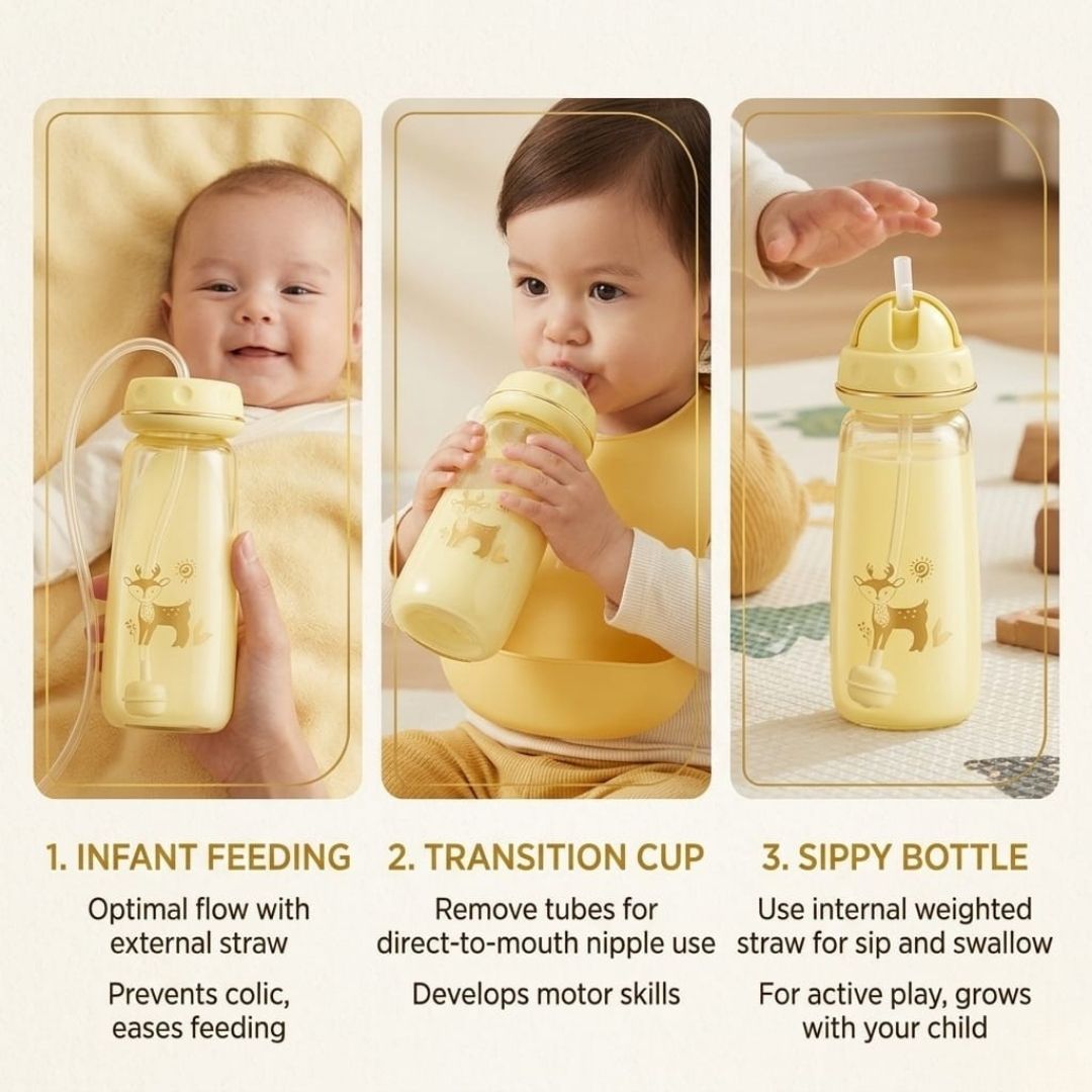 Hands-Free Baby Feeding Bottle - 150ml