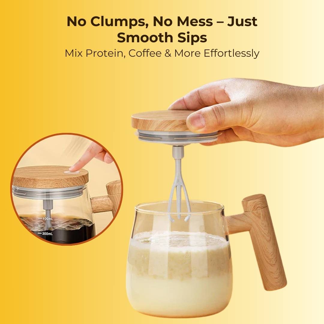 Self Stirring Mug With Free Coffee Stencil