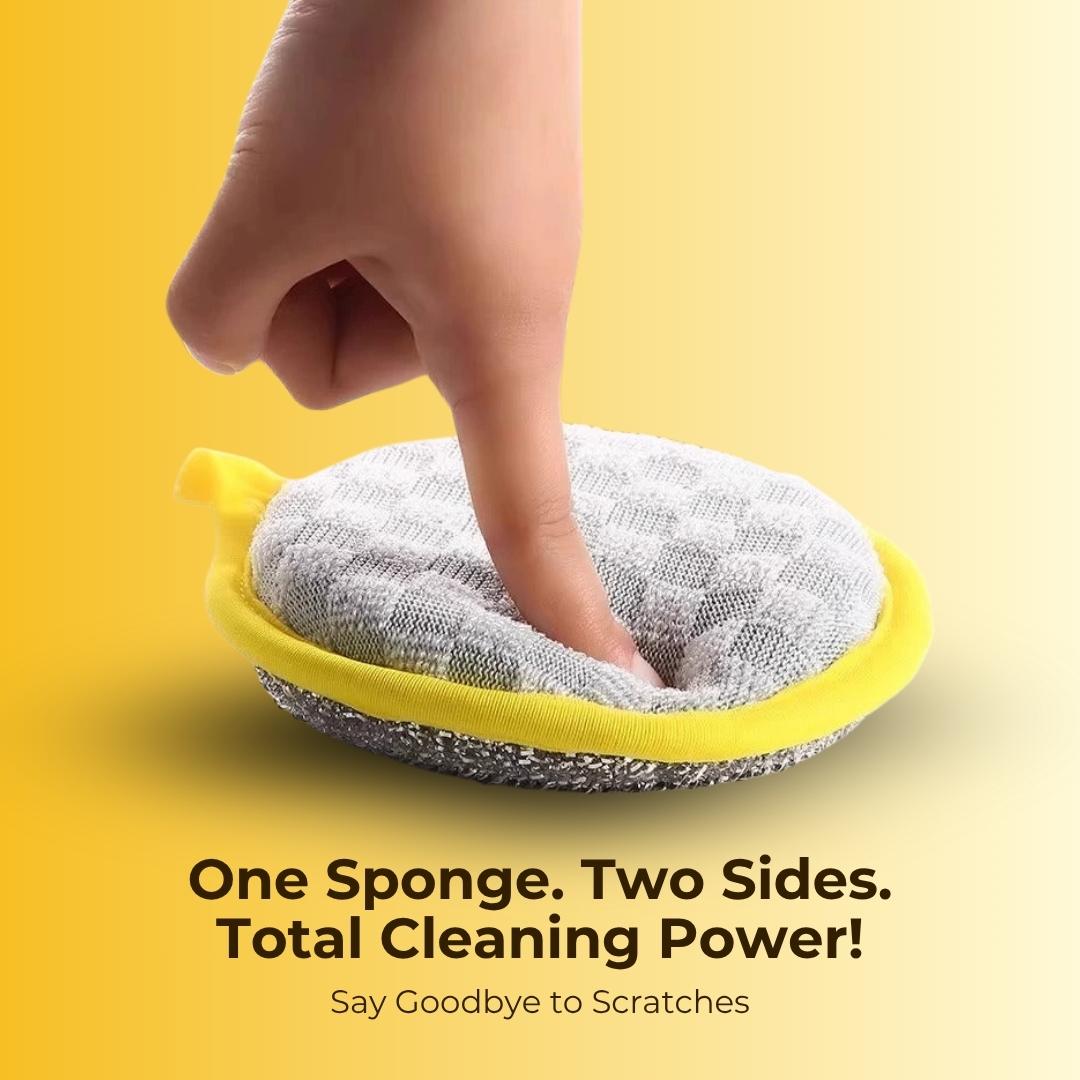 2 In 1 Multipurpose Kitchen Sponge - Pack Of 10