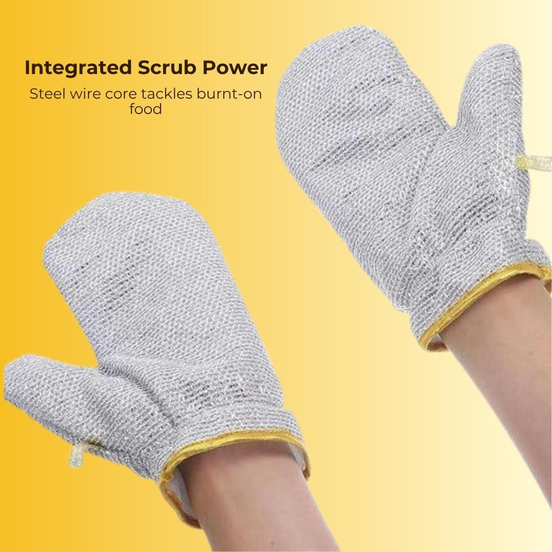 Steel Wire Dishwashing Glove - Pack Of 2 Pair