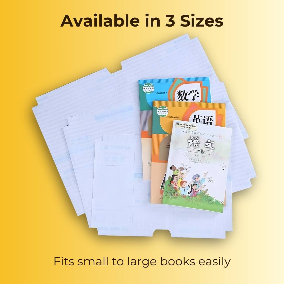 ELITEPRO™ Self-adhesive transparent protective book cover (Pack of 30)