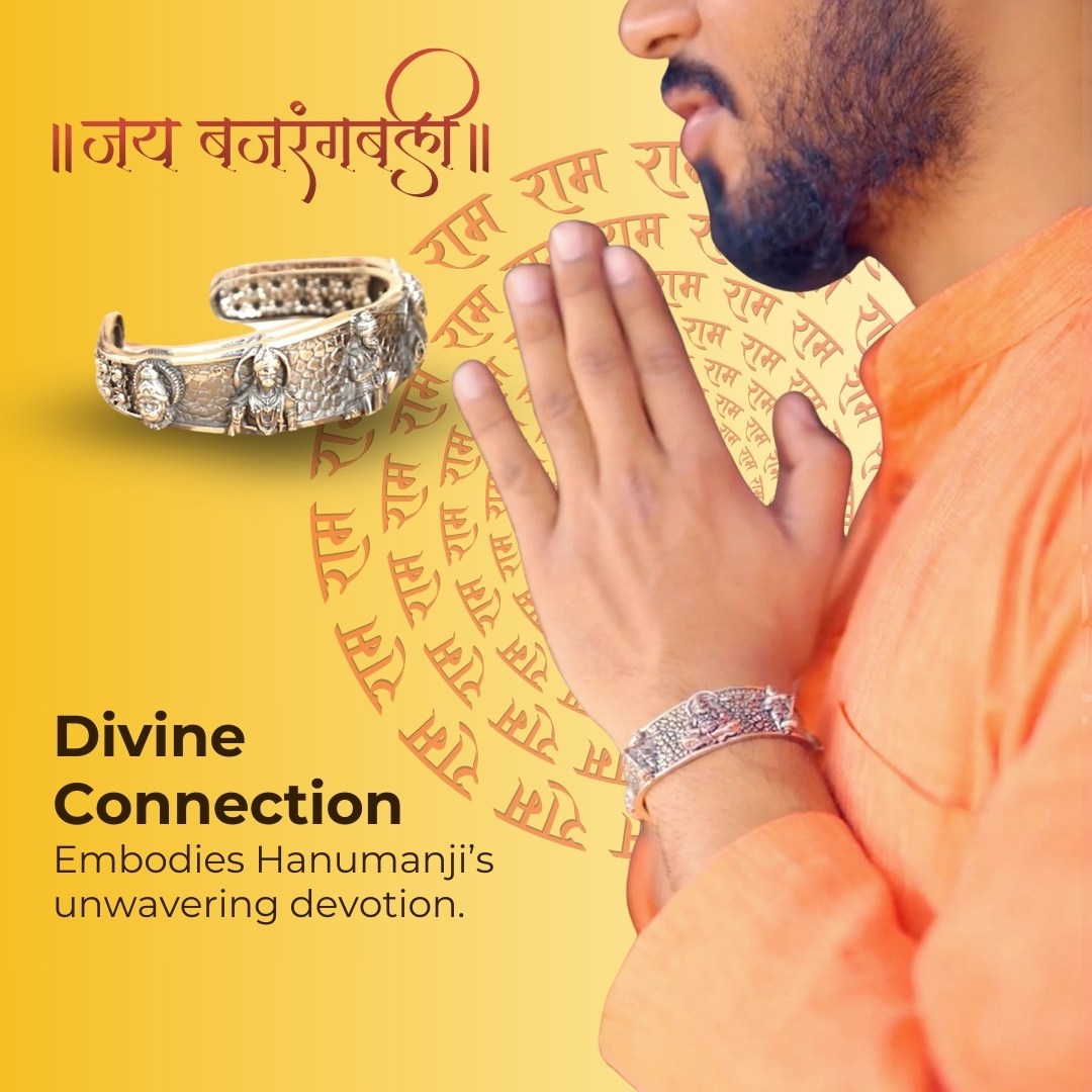 925 Sterling Silver Plated Original Bajrang Shakti Kada™  💪 🚩