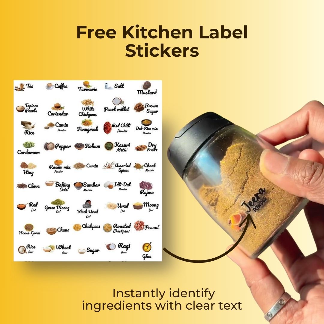 Stainless Steel Oil Strainer Pot With Free Kitchen Label Stickers