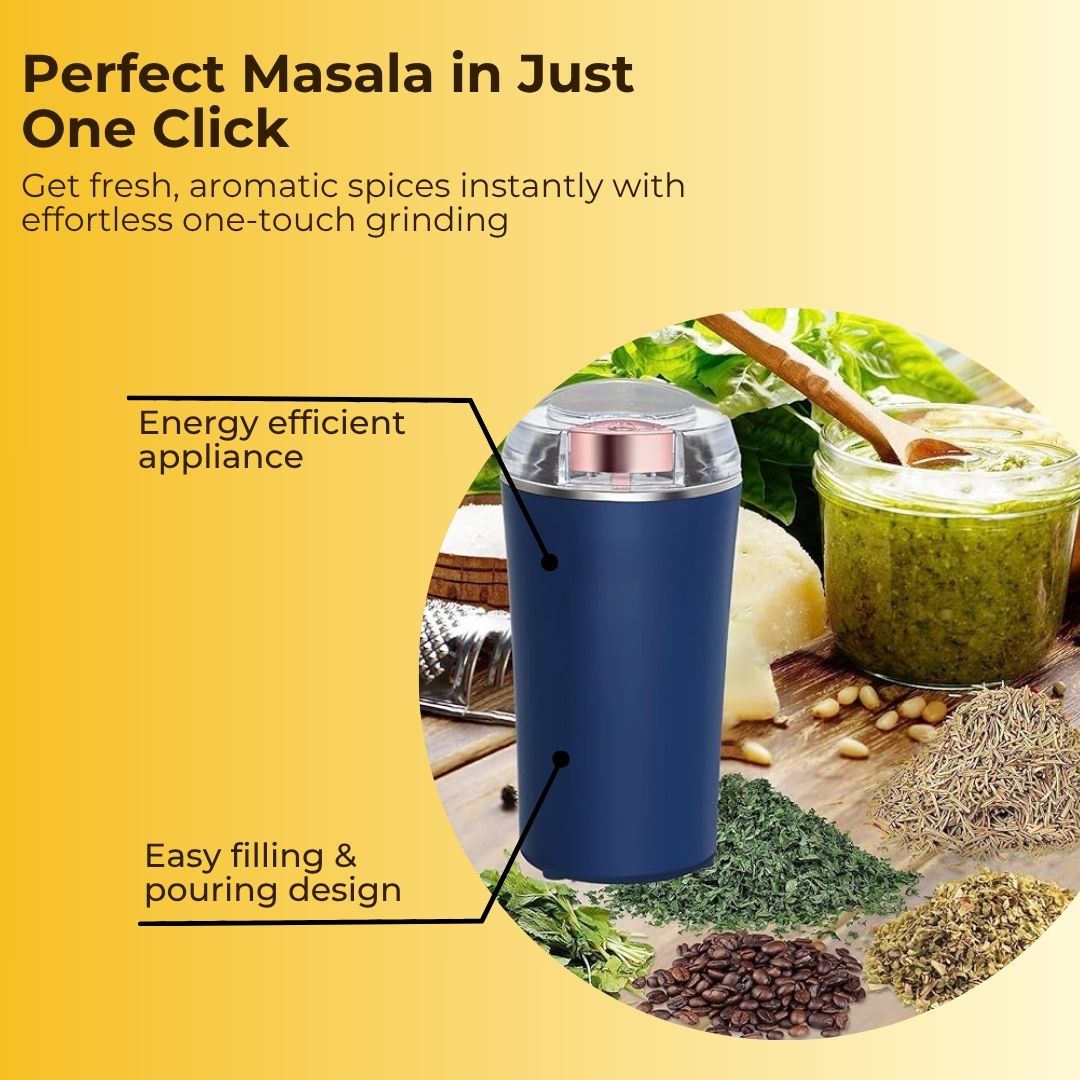Portable Mini Electric Grinder With FREE 35+ Recipe Cook book