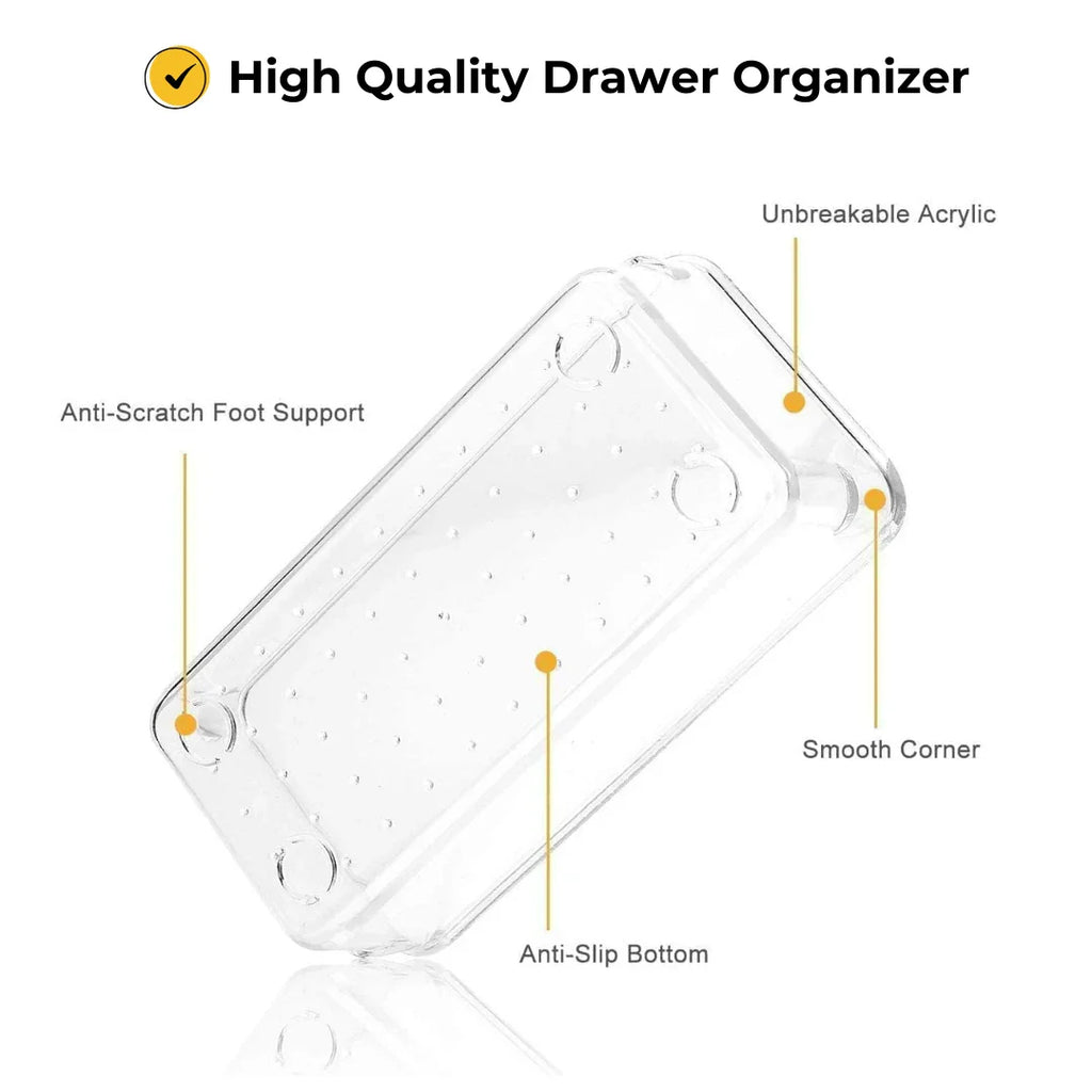 ELITEPRO™ Clear Drawer Organizer Tray Set