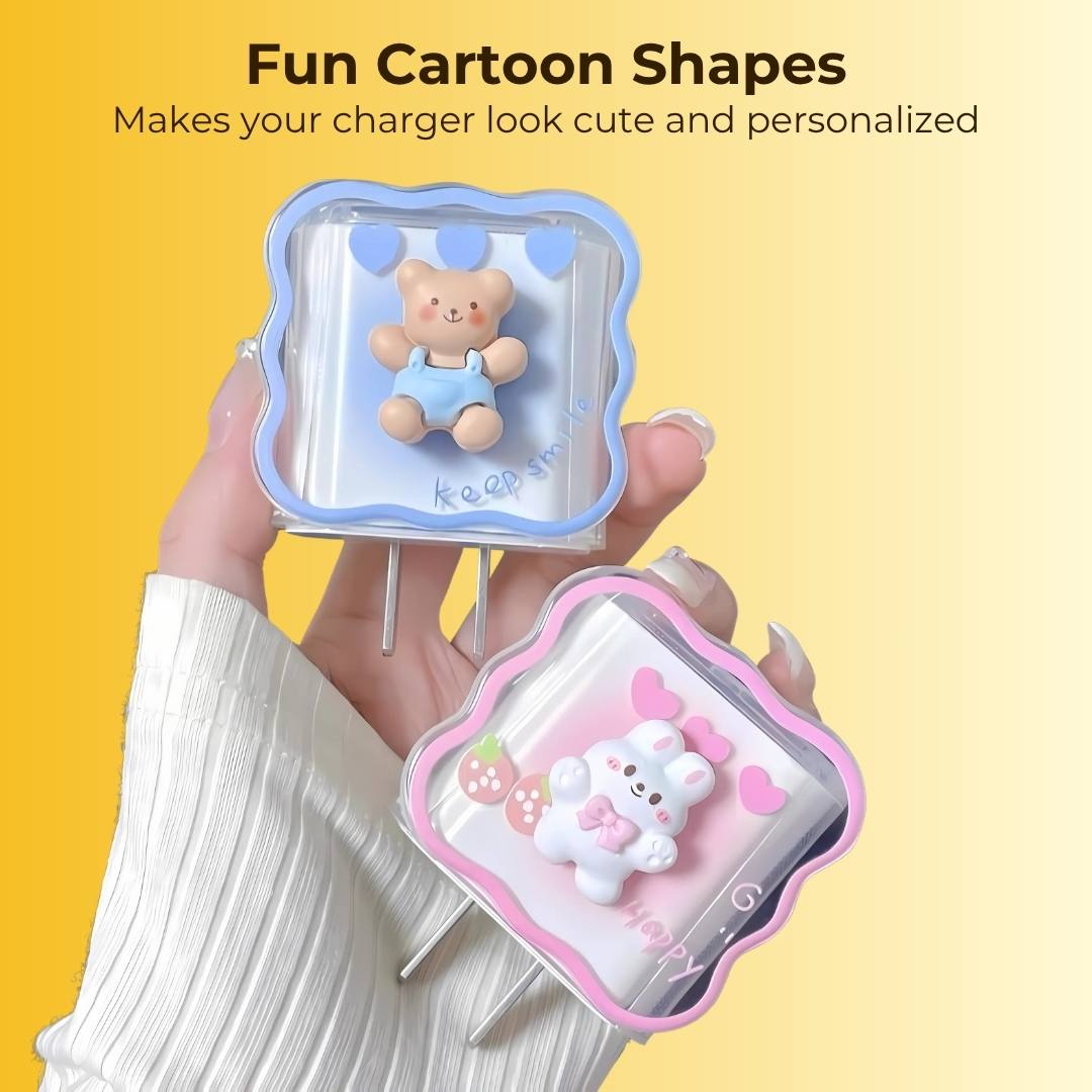 Cute Charger Case (Cable & Adapter Protector that fits all charger types)