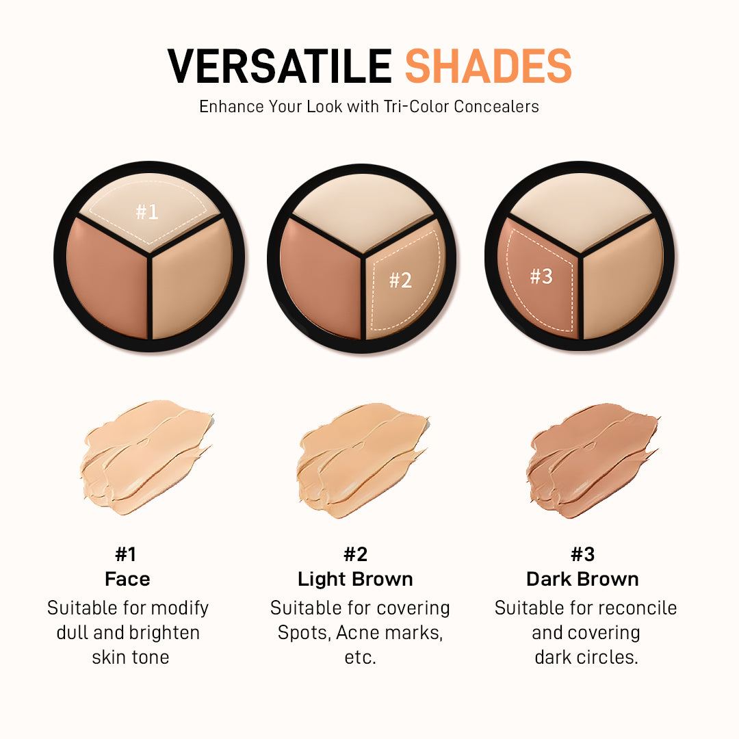 ELITEPRO™ Tri-Color Concealer - Moisturizing & Long-lasting