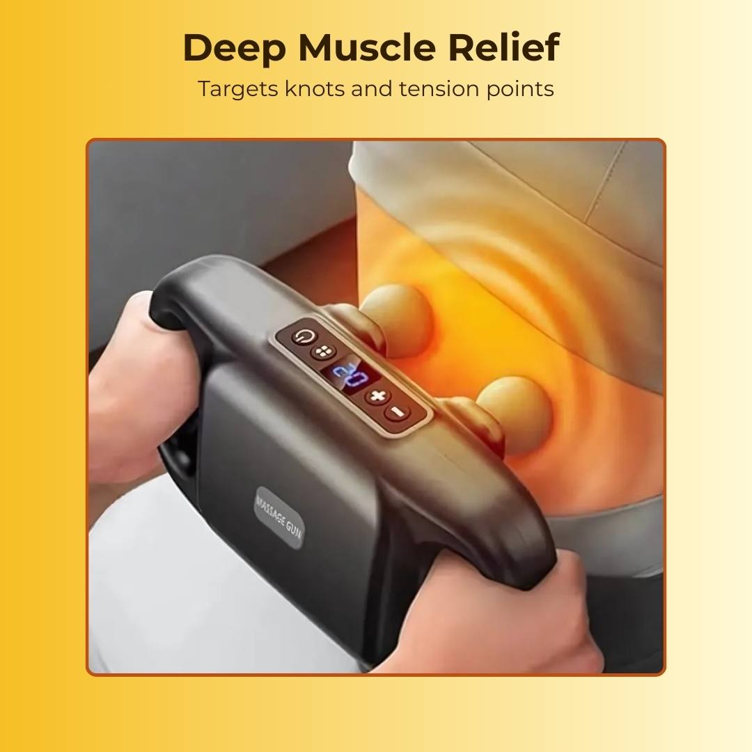 TheraPulse 4 Headed Massage Gun - 1 Year Product Warranty
