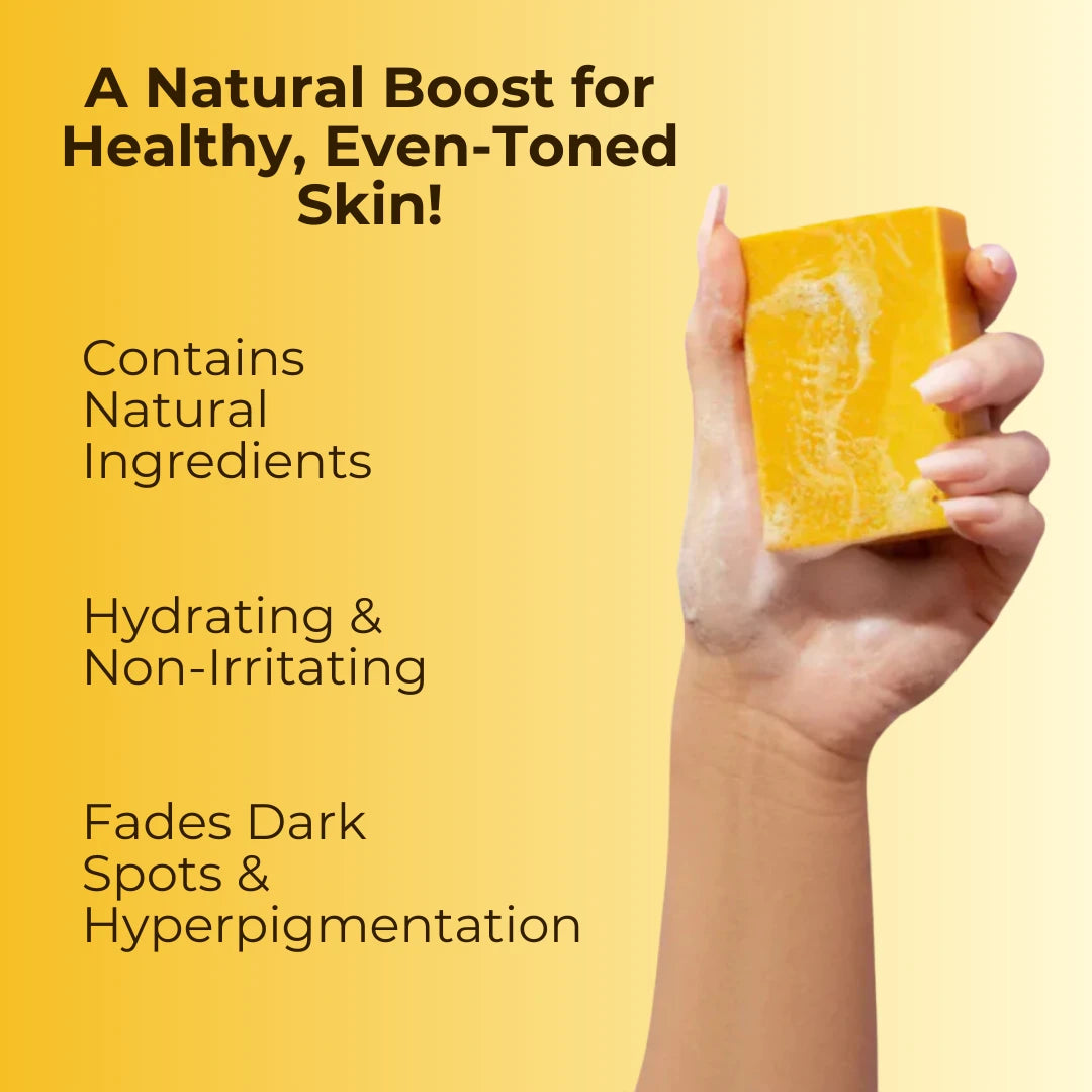 Handmade Natural Kojic Acid & Turmeric Soap Bar : Completely Chemical FREE - Tested & Certified ✅