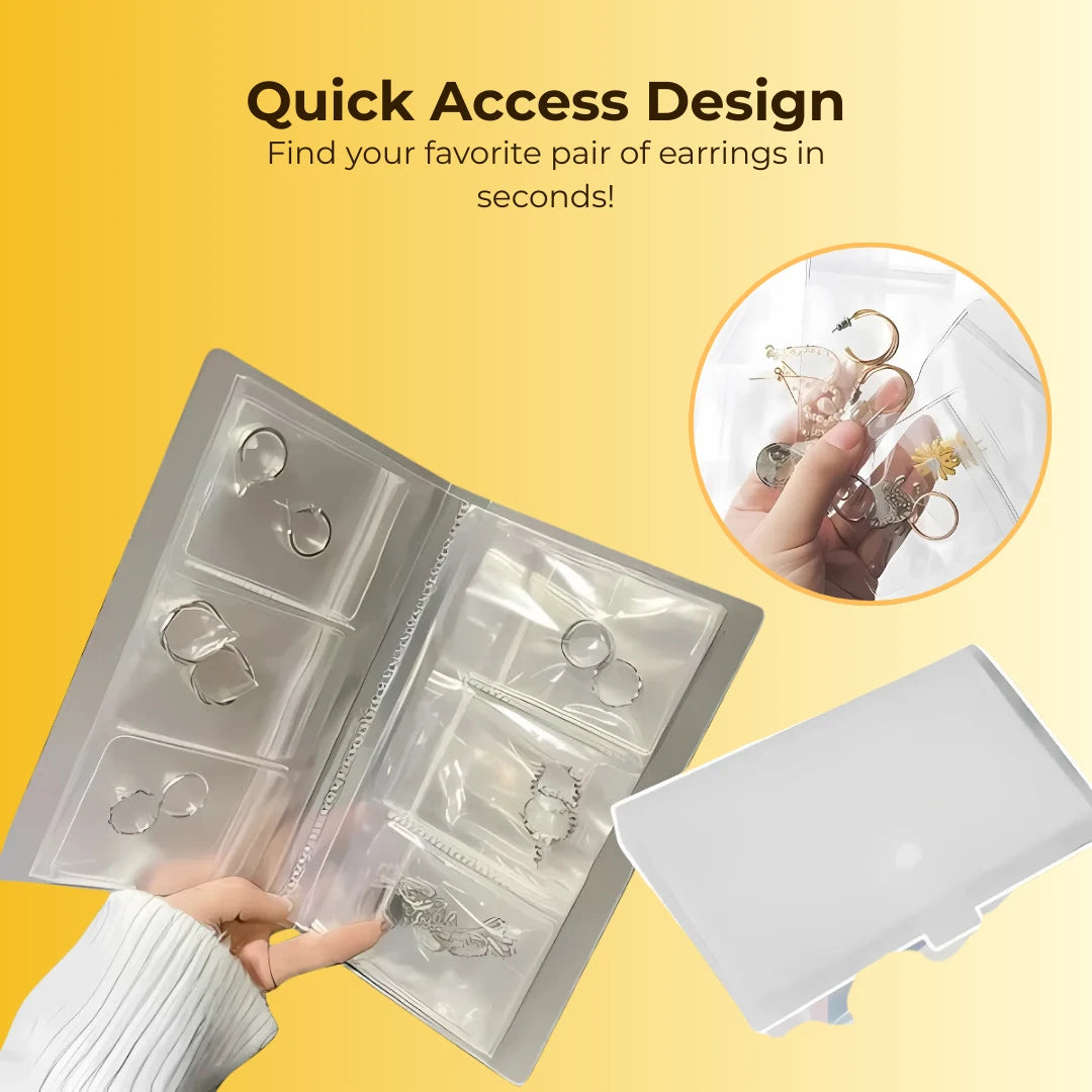 ELITEPRO™ Transparent Jewelry Storage Book set : Holds up to 240 pieces of Jewelry