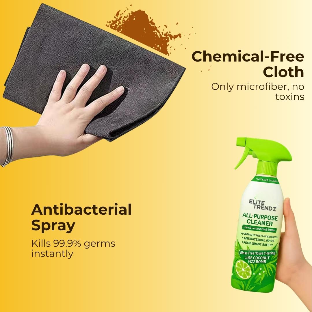 Magic Elite Cleaning Cloth Pack of 6 + FREE Elite Cleaning Spray 100ml
