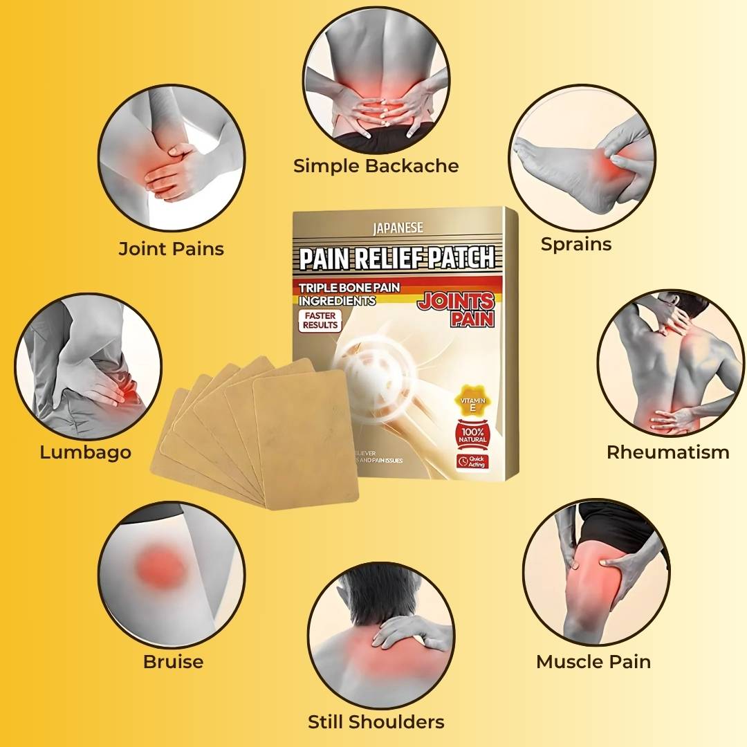 Japanese Pain Relief Patch for all Joint Pain - Ingredients Imported By Elite Trendz From Japan