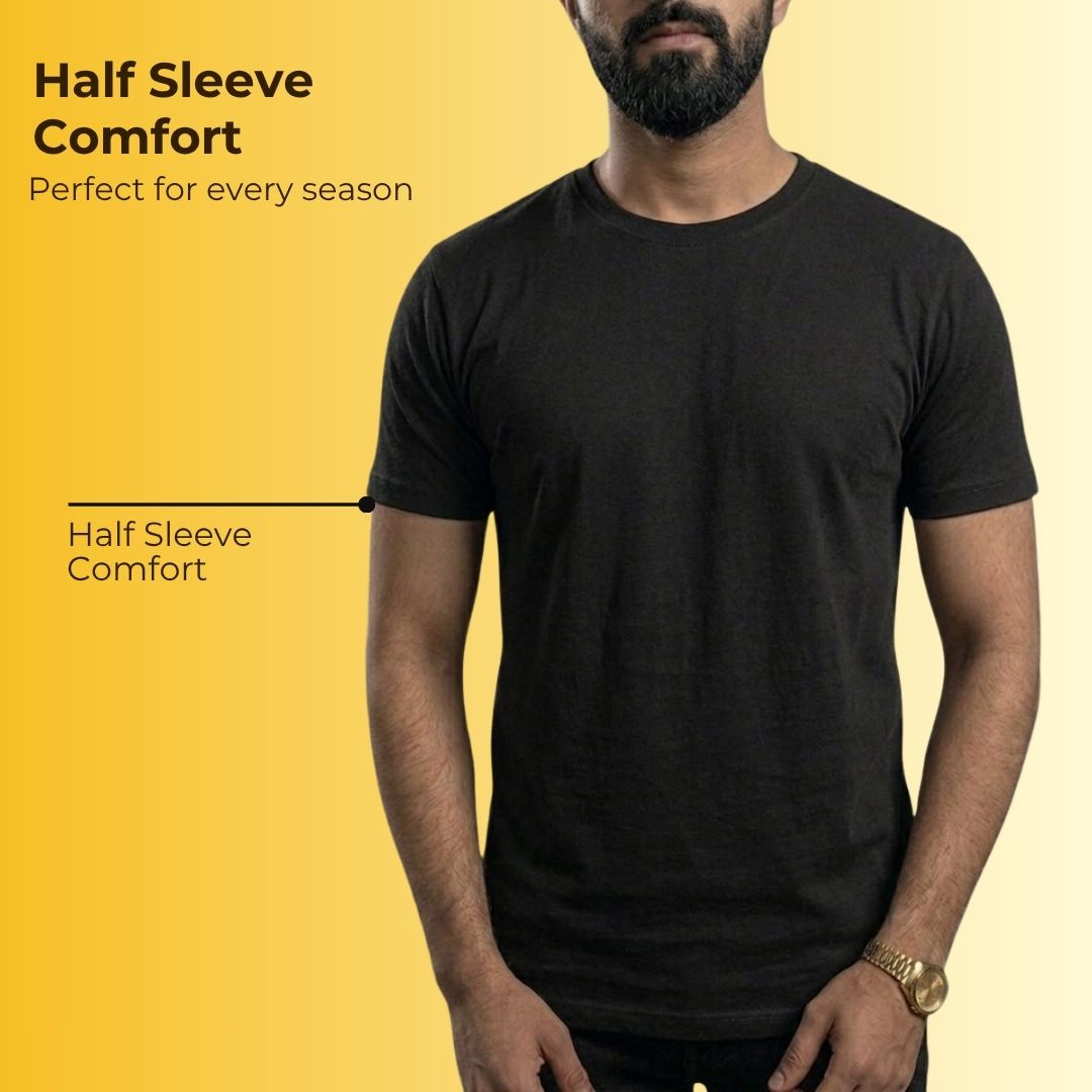 Cotton Multicolor T-shirts Pack of 3 - 220 gsm