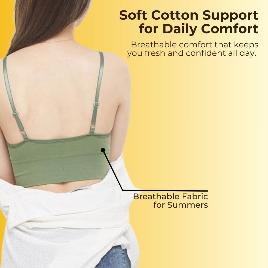 Sweat absorbing Seamless comfortable Bra for summers - Pack Of 3