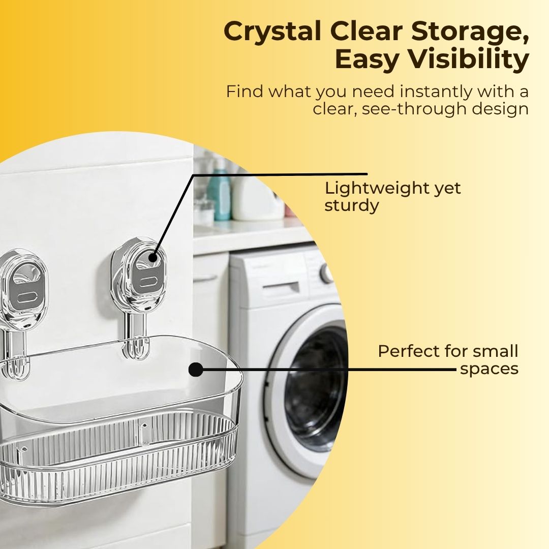Transparent Wall Mounted Storage Basket