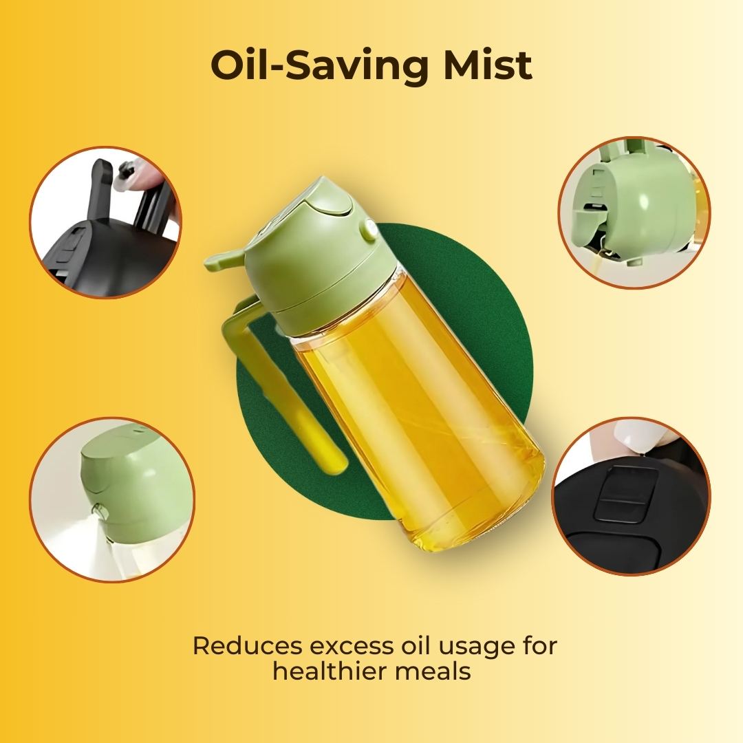 Portable 2 In 1 Sprayer Oil Dispenser With Free 45 Kitchen Label Stickers