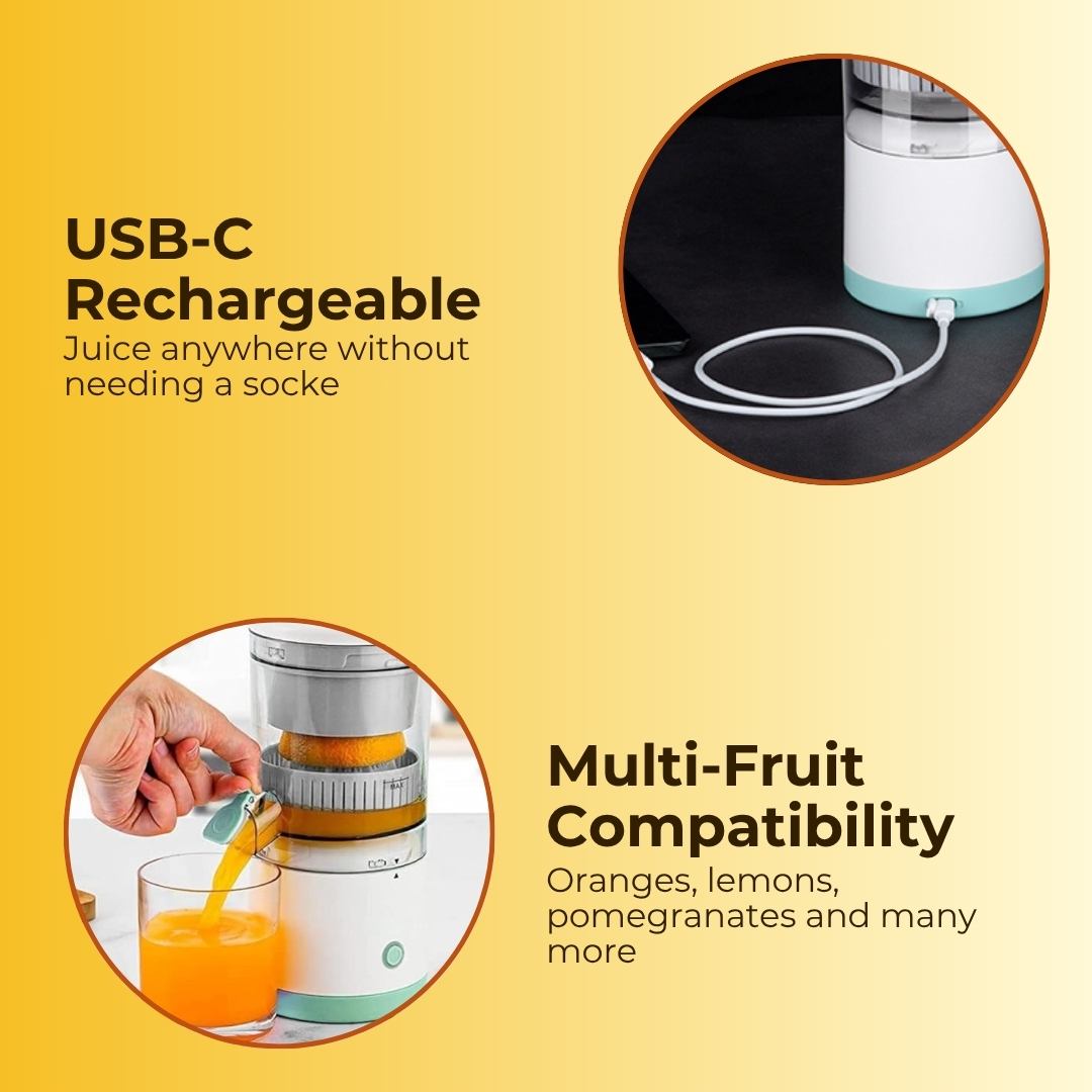Electric Citrus Fruit Juicer - USB Rechargeable