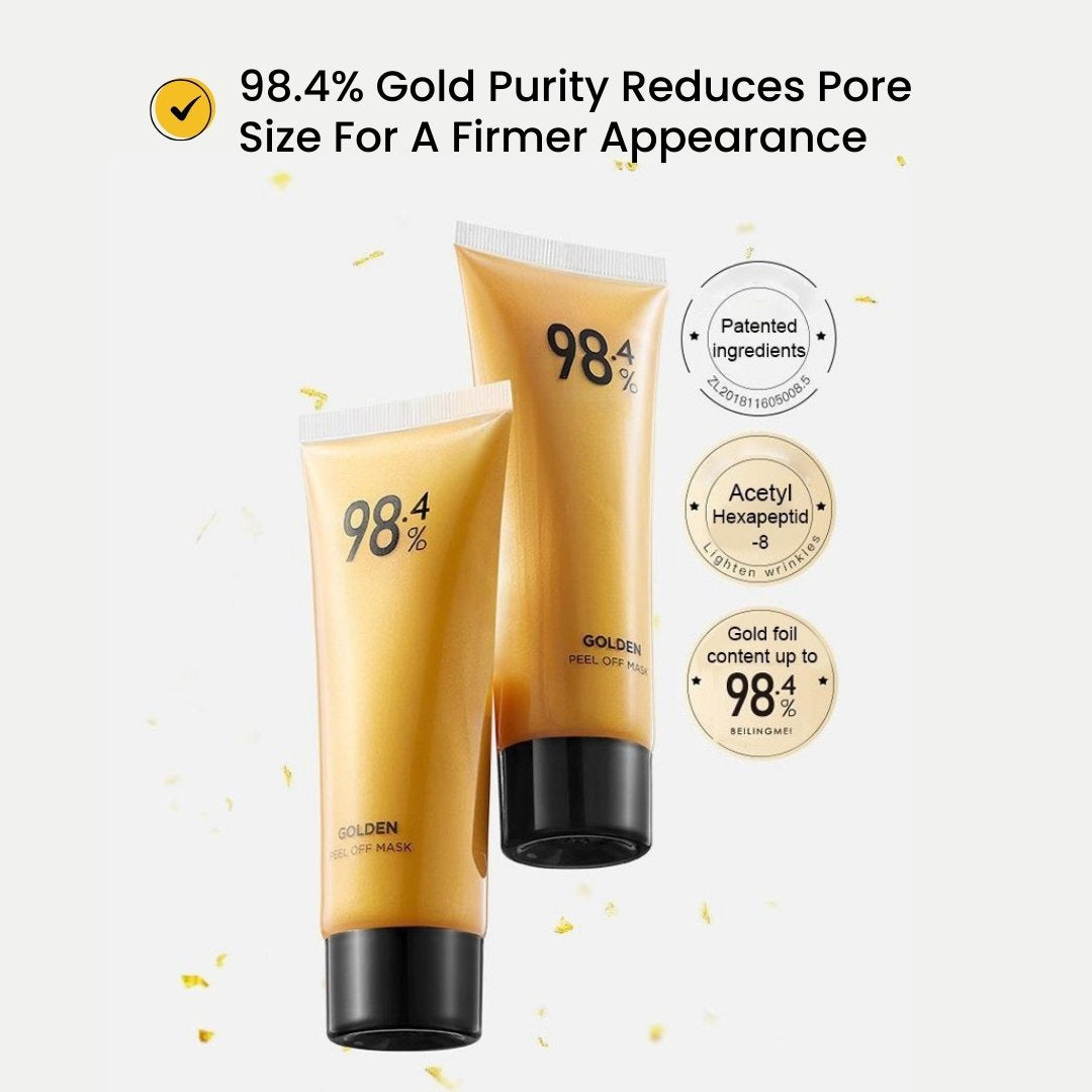 ELITEPRO™ Gold Peel off Mask - Anti-Wrinkle, 98.4% Gold, Anti-Aging, Moisturizing, Removes Blackheads, Reduces Fine Lines, Cleans Pores