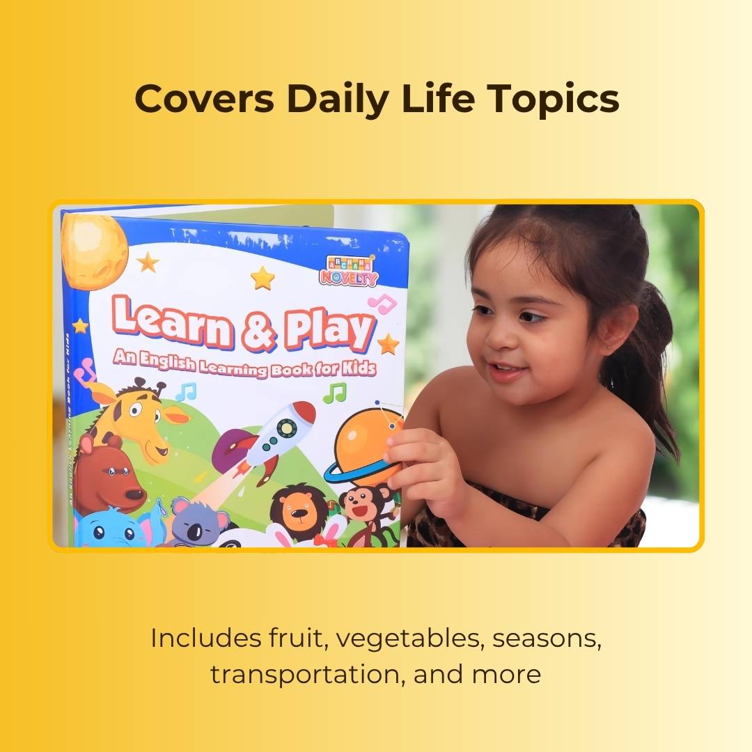 Learn & Play Interactive Sound Book For Kids Aged 0-6 Years