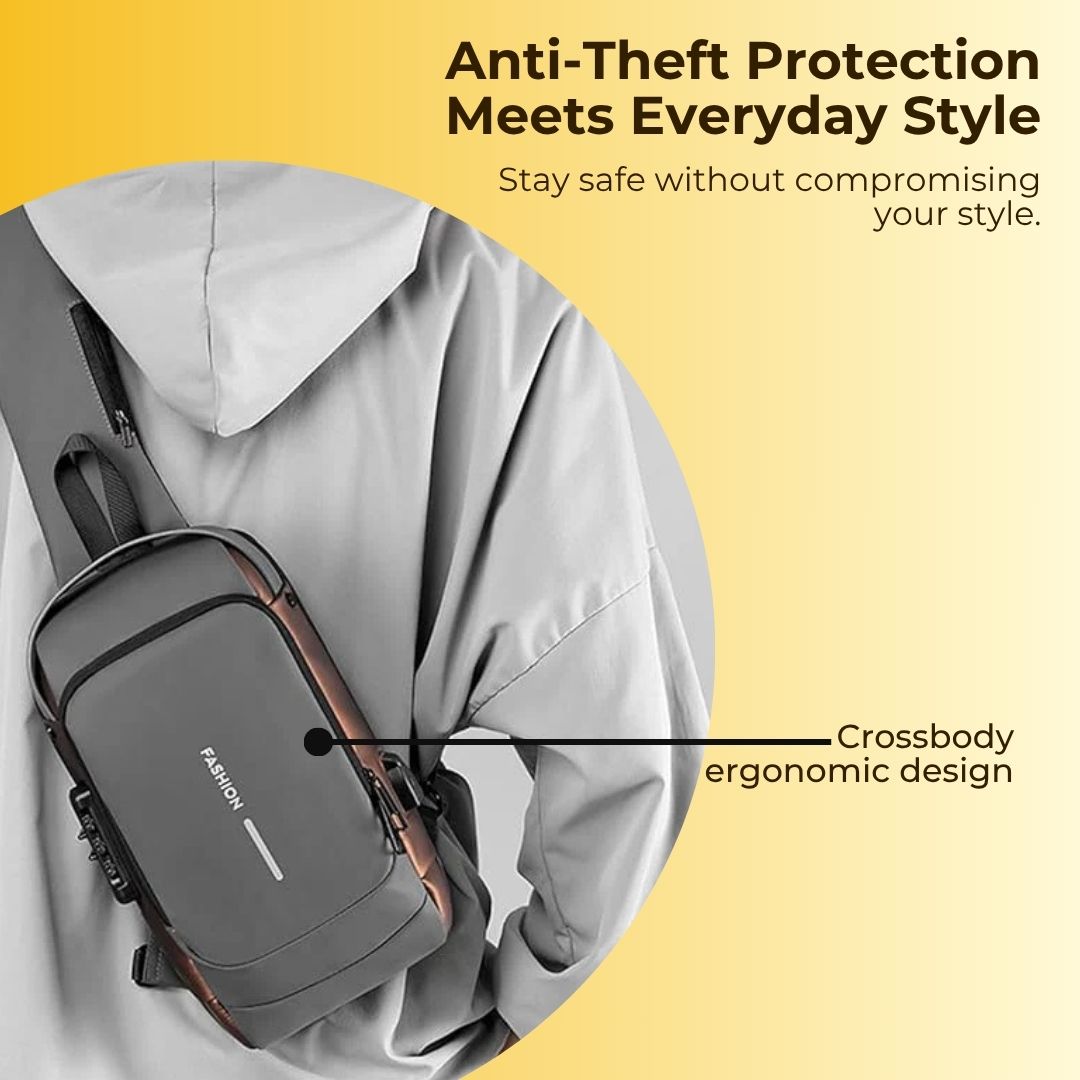 Anti-Theft Cross Body Bag With USB Charging (Cable Included)
