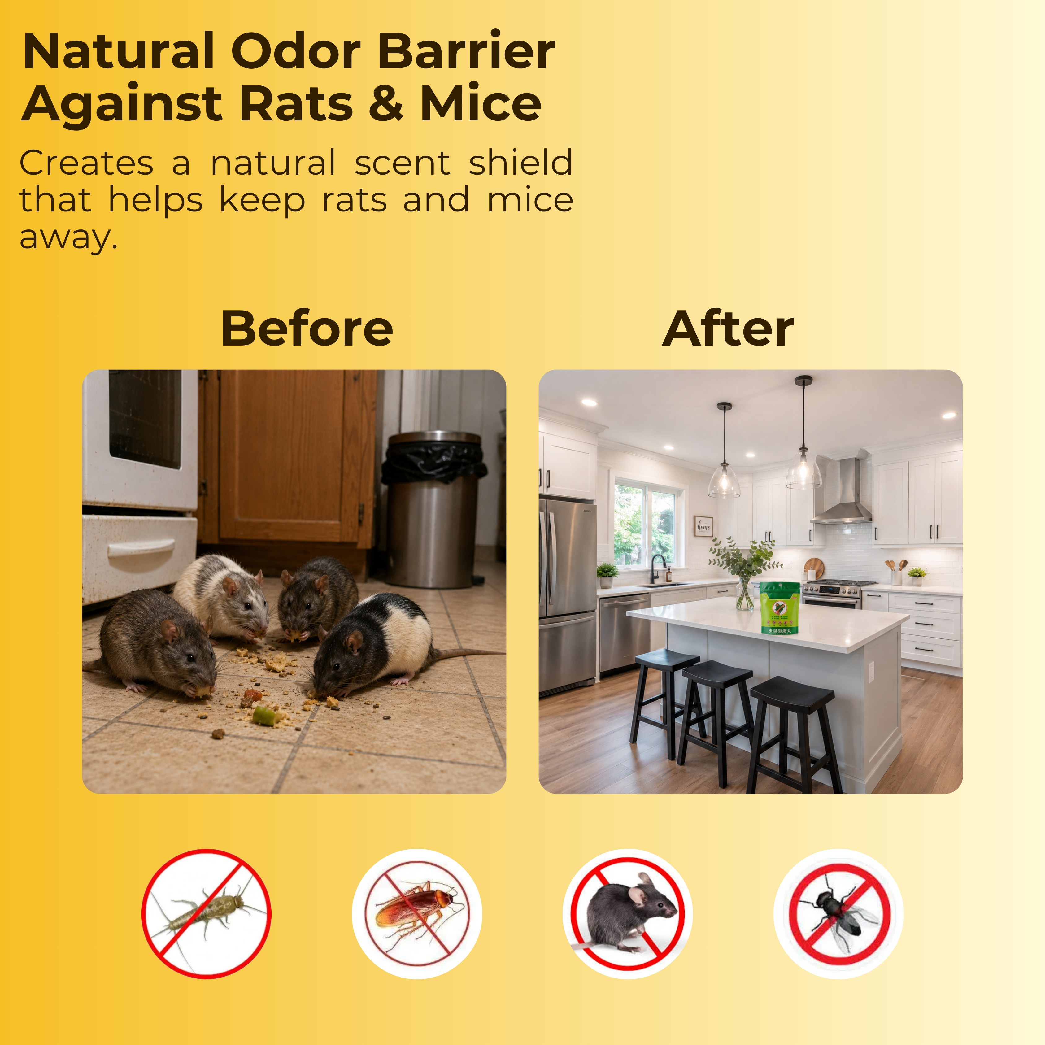 Rats & Insect Repellent Pellets - BUY 10 GET 10 FREE ( The Only Pest control you need for your home)