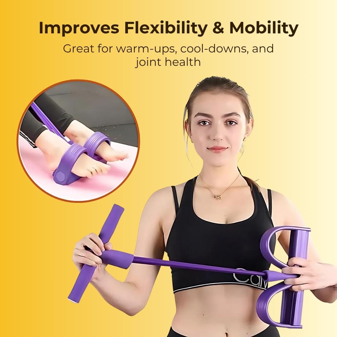 Pedal Puller Fitness Resistance Band : Get in shape by using this Just 15 Mins A Day With FREE 30 Day Fitness Guide