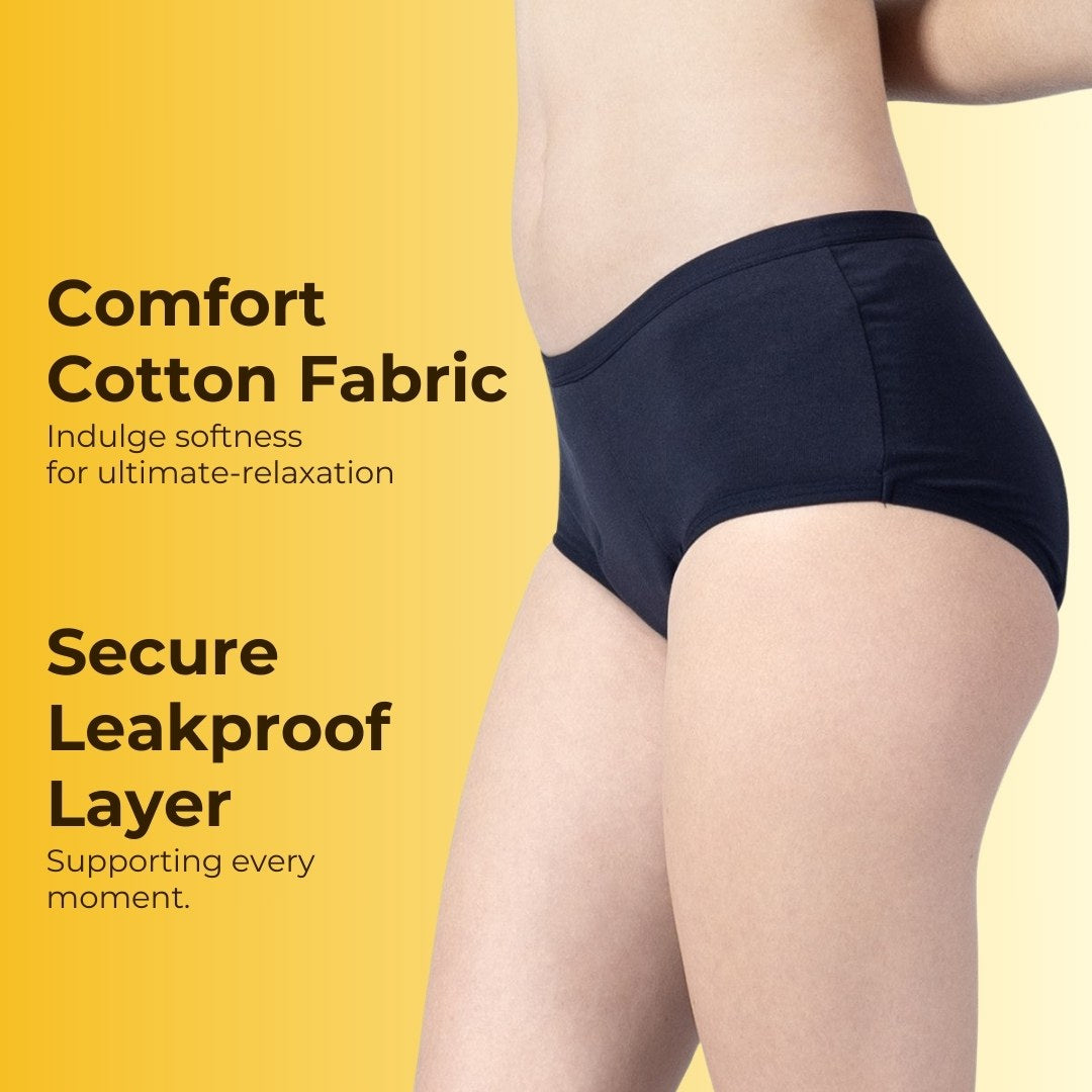 Leak Proof Underwear For Regular Everyday Leaks & Period Leaks - Pack Of 3