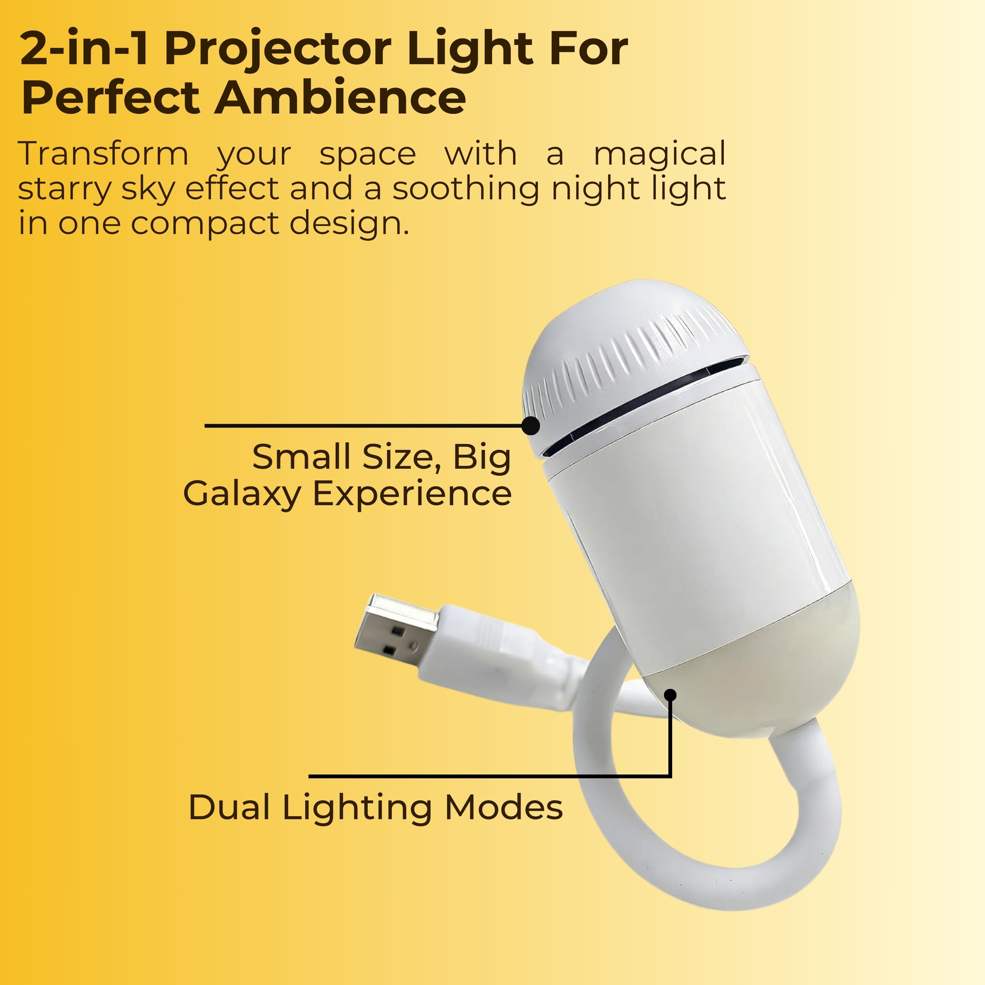 2 in 1 mini Galaxy Projector Light