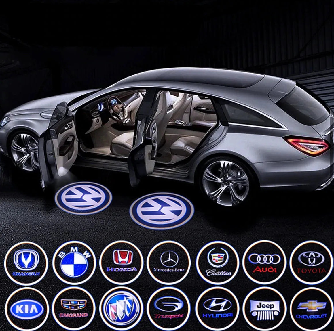 Wireless LED Car Adhesive Door Logo Projector : Make Your Ride More Luxurious🚗