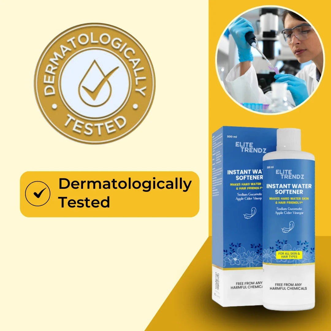 ELITEPRO™ Instant Water Softener (Pack Of 2), Makes Your Water Hair & Skin Friendly | Reduces Hair Fall & Skin Itching | Disables Hardness & Maintains pH Level | Non Toxic and 100% Safe | 200 ml