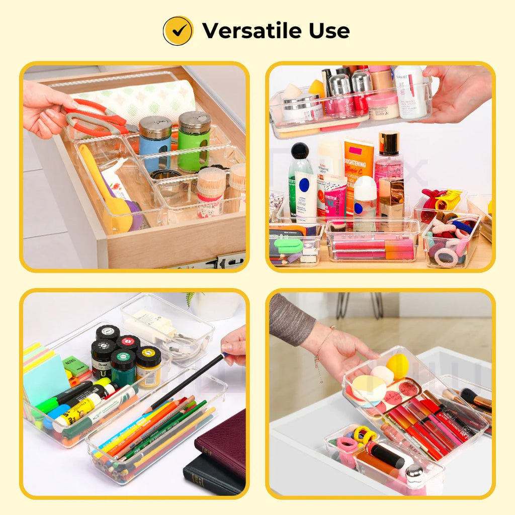 ELITEPRO™ Clear Drawer Organizer Tray Set