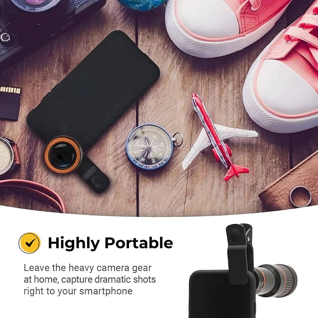 ELITEPRO™ Monocular Phone Telescope | Protable HD 14x Optical Zoom Smartphone Camera Telescope Lens Monocular Travel Hiking Tour